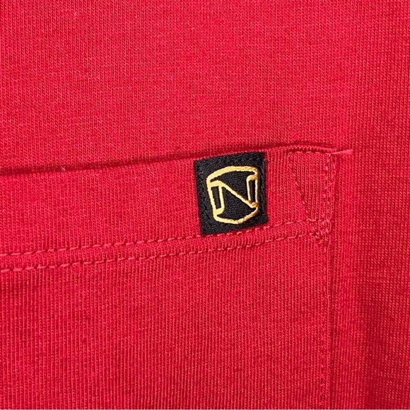 XL Noble Outfitters Red Classic Work Tee Mens Short Sleeve Opaque Heavy Cotton - Picture 5 of 14